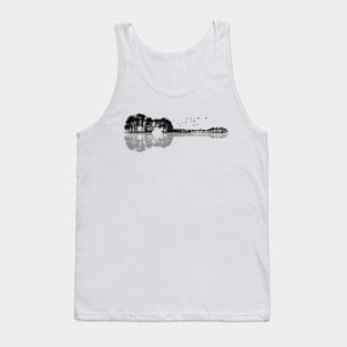 Forest Nature Guitar - Trees and Birds Tank Top